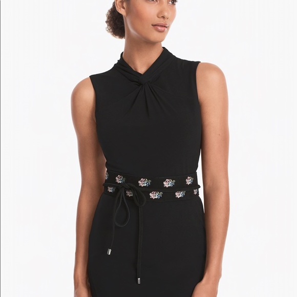 White House Black Market Accessories - WHBM Suede Embroidered Obi Belt